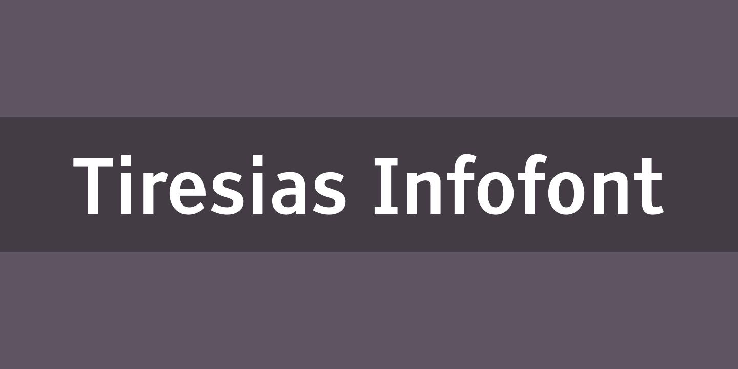 Шрифт Tiresias Infofont